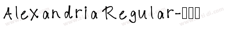 Alexandria Regular字体转换